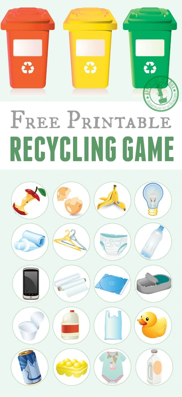 Printable Recycling Game | Free Printable Of The Day | Recycling - Free Printable Recycling Worksheets