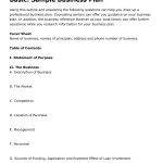 Printable Sample Business Plan Template Form | Entrepreneur Inspo   Free Printable Simple Business Plan Template