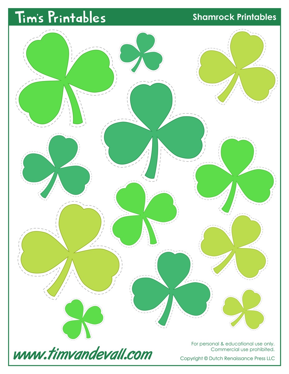 Printable Shamrock Templates Printable Shape Templates Free