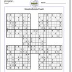 Printable Sudoku Samurai! Give These Puzzles A Try, And You'll Be   Free Printable Sudoku 6 Per Page