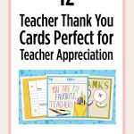 Printable Teacher Thank You Cards For Teacher Appreciation   Free Printable Teacher Appreciation Cards