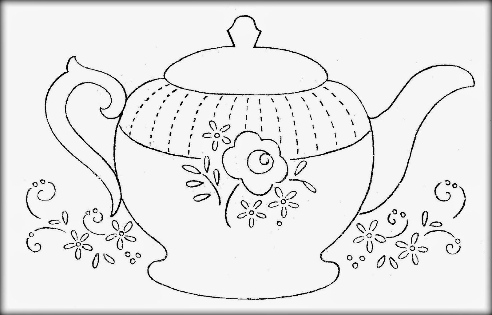 Printable Teapot Coloring Pages - Coloring Home - Free Teapot Printable