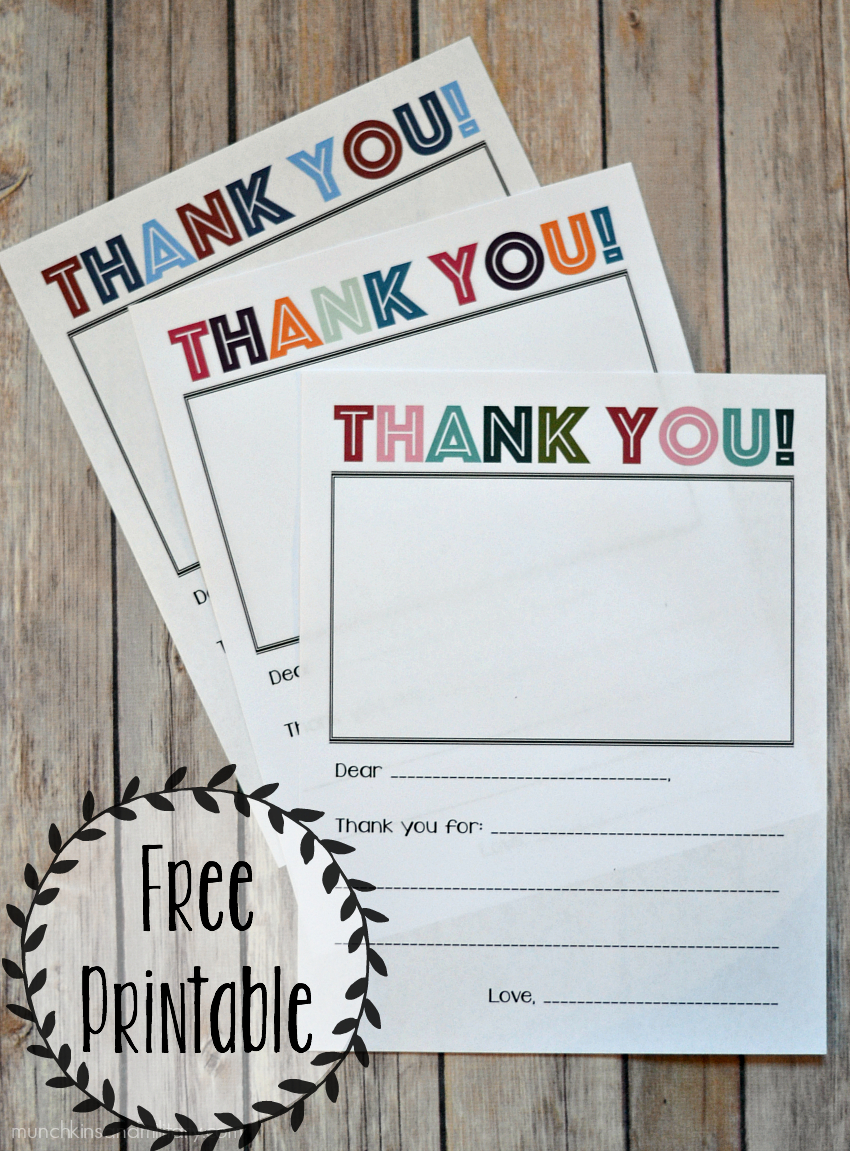 Printable Thank You Note - Three Little Ferns - Family Lifestyle Blog - Military Thank You Cards Free Printable