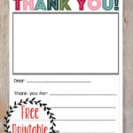 Printable Thank You Note   Three Little Ferns   Family Lifestyle Blog   Military Thank You Cards Free Printable