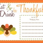 Printable Thanksgiving Invitations Templates – Happy Easter   Free Printable Thanksgiving Dinner Invitation Templates