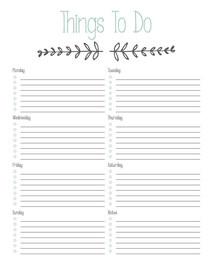 Printable &amp;quot;to Do&amp;quot; List | Do It Organization | To Do Lists Printable - Weekly To Do List Free Printable