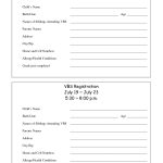 Printable Vbs Registration Form Template | Conference | Registration   Free Printable Vacation Bible School Materials