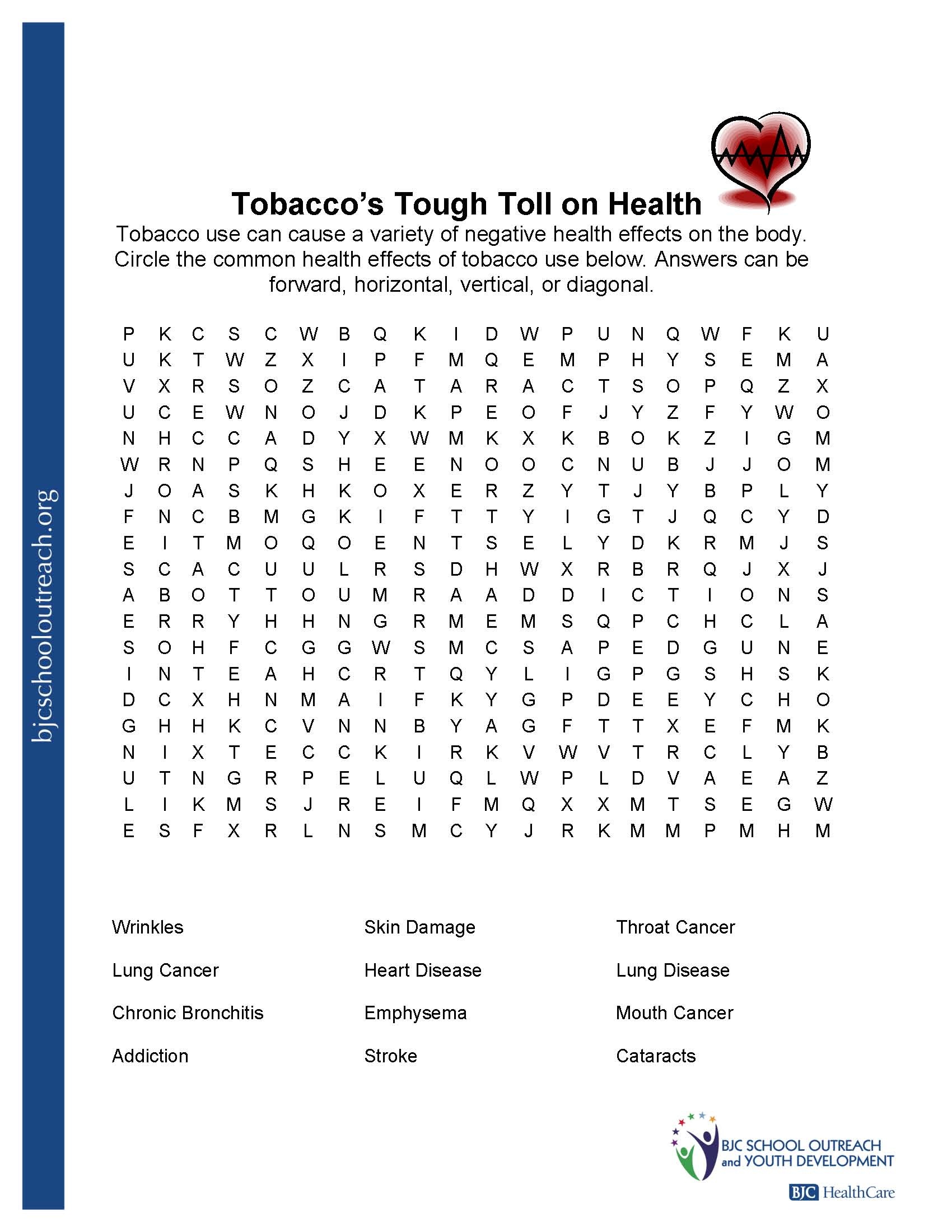 Printable Worksheets - Free Printable Health Worksheets For Middle School