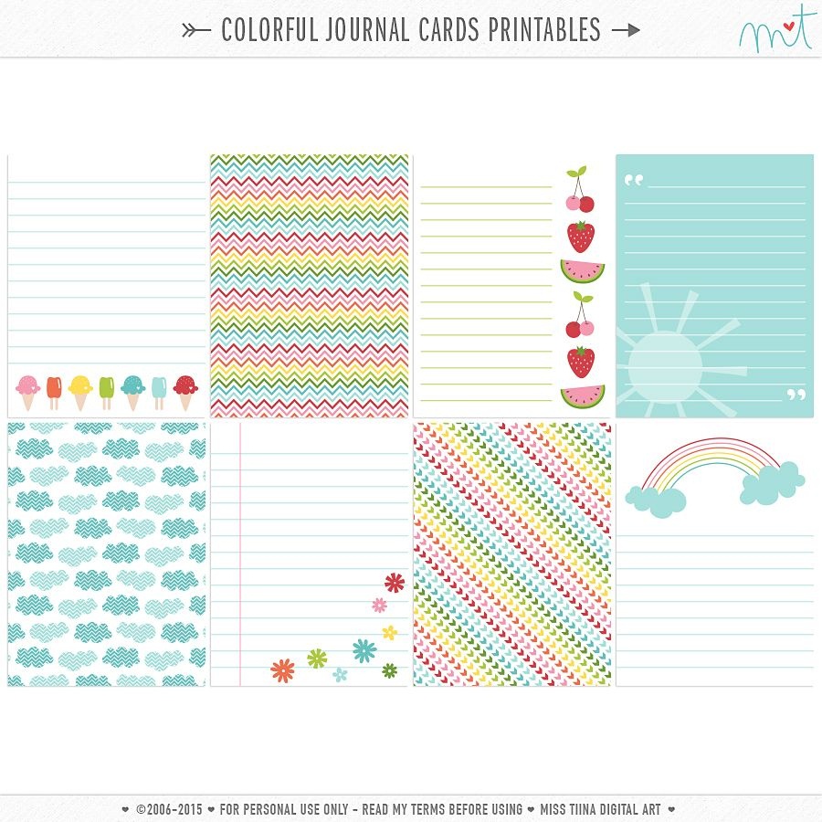 Printables | Planners | Project Life Freebies, Project Life Free - Free Printable Personal Cards