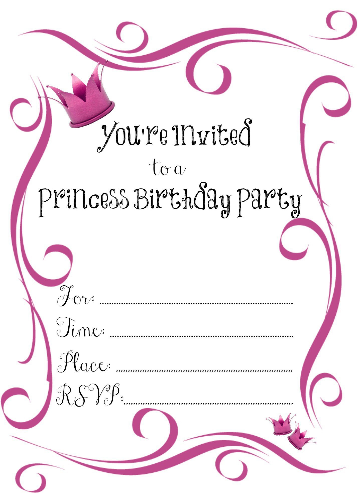 Free Printable Personalized Birthday Invitation Cards Free Printable