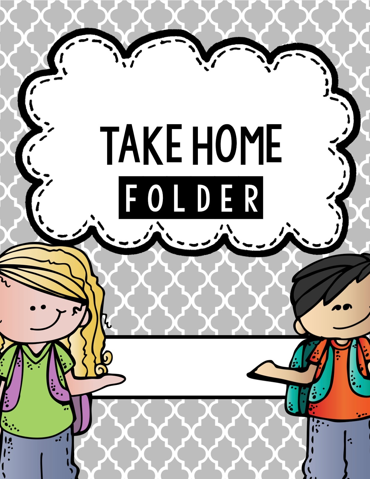 Take Home Folder Cover Pages Kindergarten Take Home Folders Free 