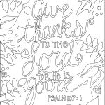 Ps 107.1 | After School Church Ideas | Bible Verse Coloring Page   Free Printable Bible Verses Adults