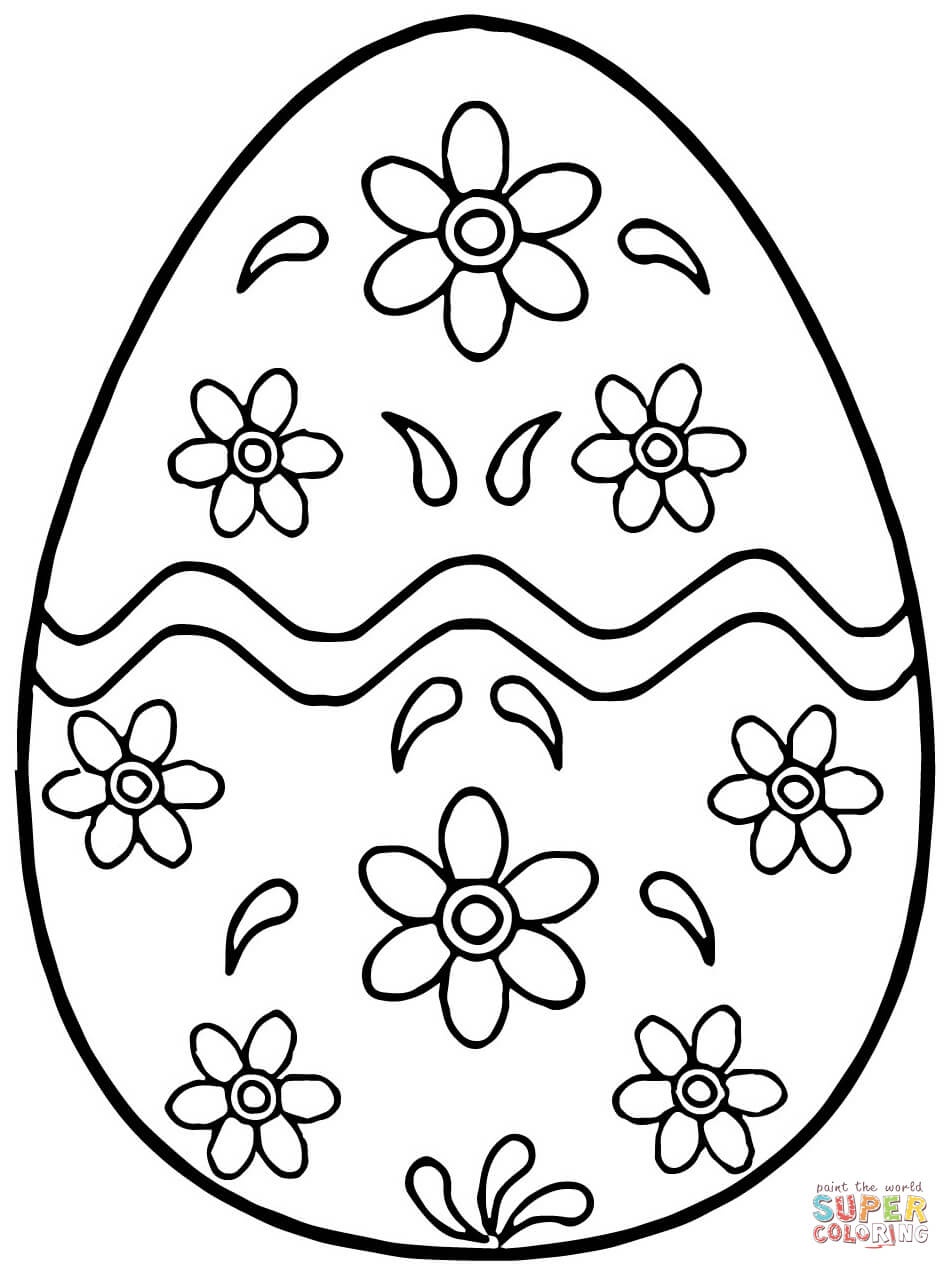 Pysanky Ukrainian Easter Egg Coloring Page | Free Printable Coloring - Free Printable Easter Basket Coloring Pages