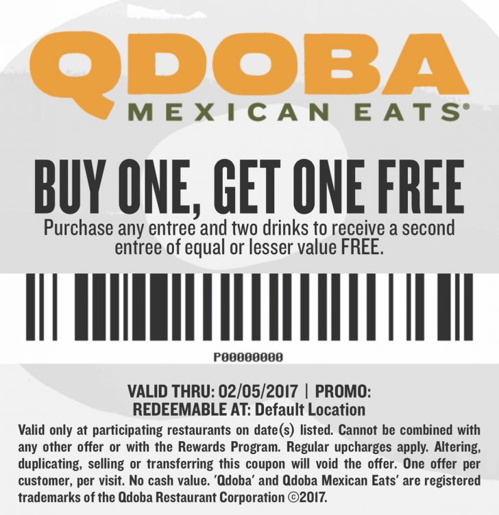 Qdoba Online Coupons Printable Coupons Online Bogo Free Coupons