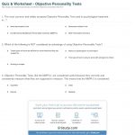 Quiz & Worksheet   Objective Personality Tests | Study   Free Printable Personality Test