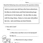 Reading Comprehension Practice Worksheet | Education | 1St Grade   Free Printable Reading Passages For 3Rd Grade