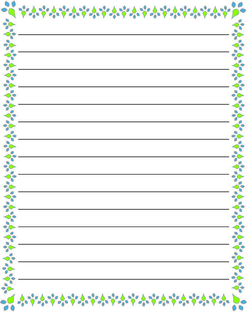 Regular Lined Free Printable Stationery For Kids, Regular Lined Free - Free Printable Spring Stationery