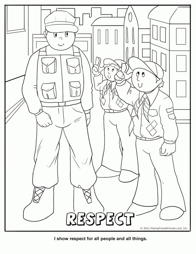 Respect Coloring Pages Free - Coloring Home - Free Printable Coloring