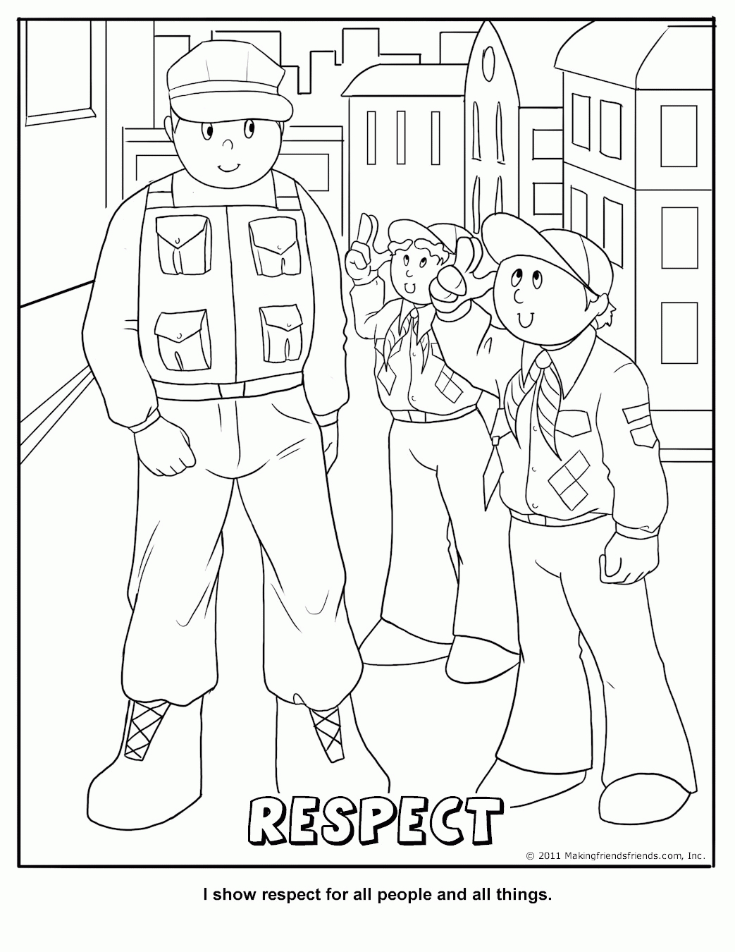 Respect Coloring Pages Free - Coloring Home - Free Printable Coloring Pages On Respect