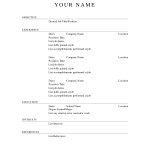 Resume Examples Printable | Job Search | Sample Resume Templates   Free Printable Fill In The Blank Resume Templates