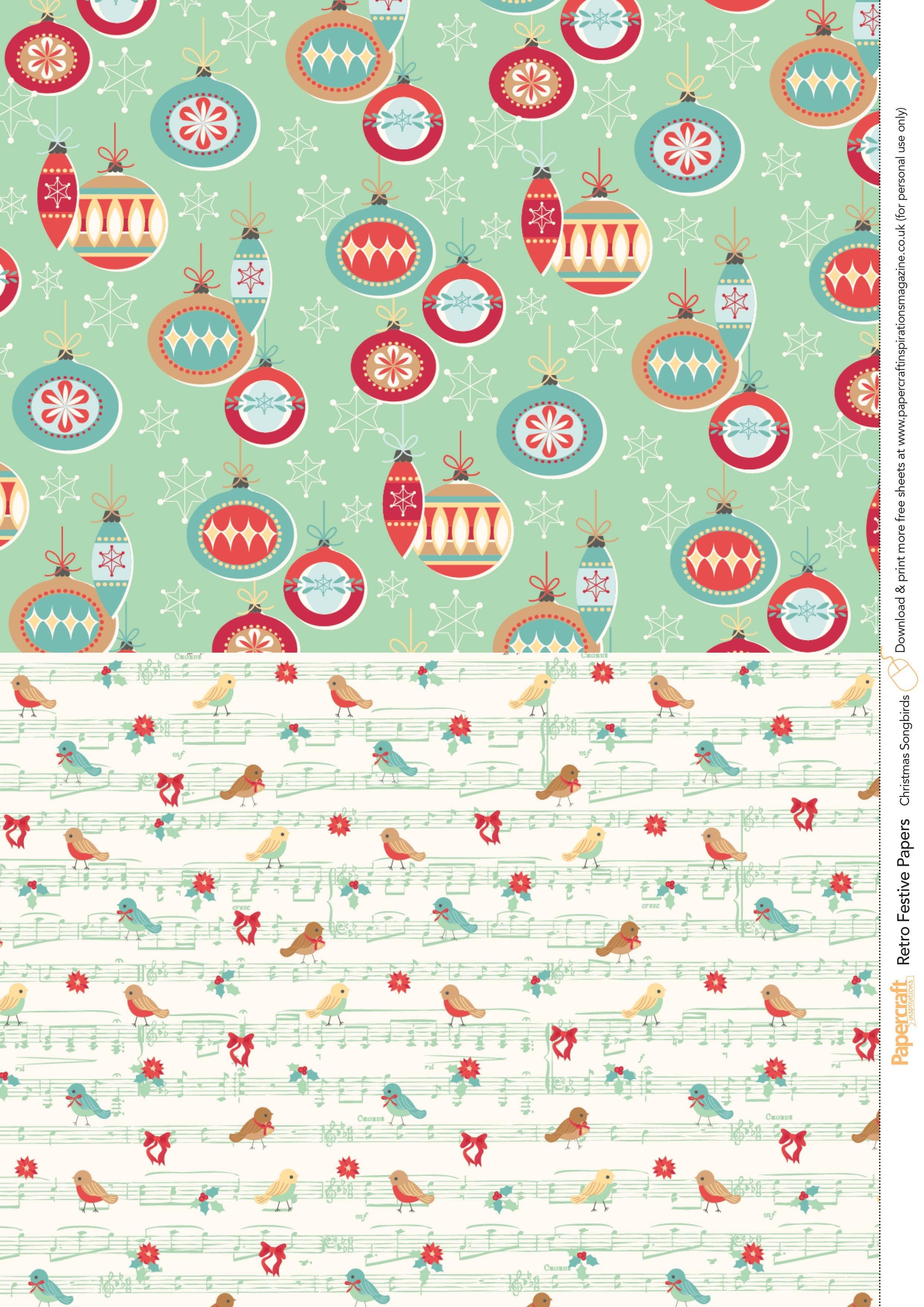 Retro Festive Free Printables From Papercraft Inspirations 145 - Free Printable Pattern Paper Sheets