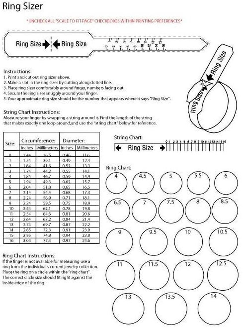 Ring Size Chart | Accessorize | Rings, Ring Size Guide, Wedding Rings - Free Printable Ring Sizer Uk