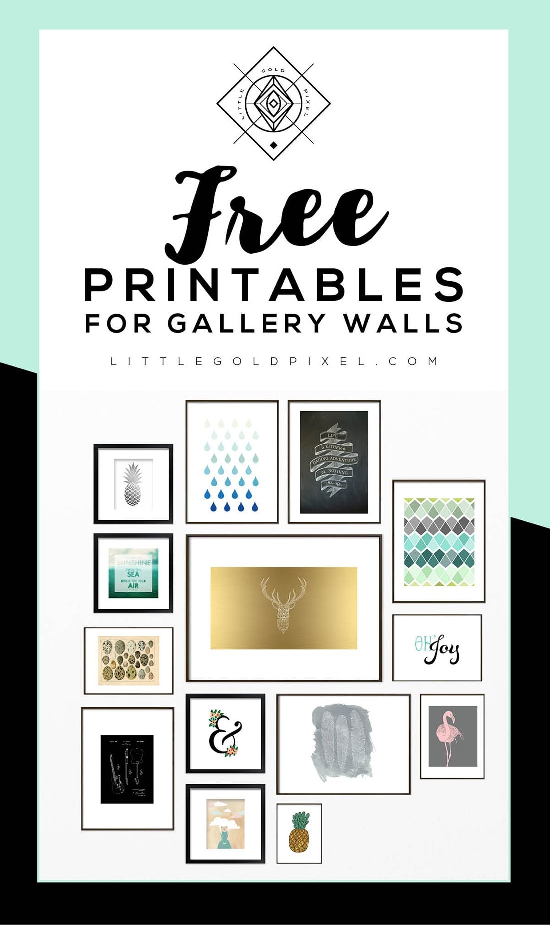 Roundup: Free Printables For Gallery Walls • Little Gold Pixel - Free Printable Wall Art