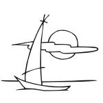 Sailing Dinghy Boat Coloring Page | Free Printable Coloring Pages   Free Printable Sailboat Template