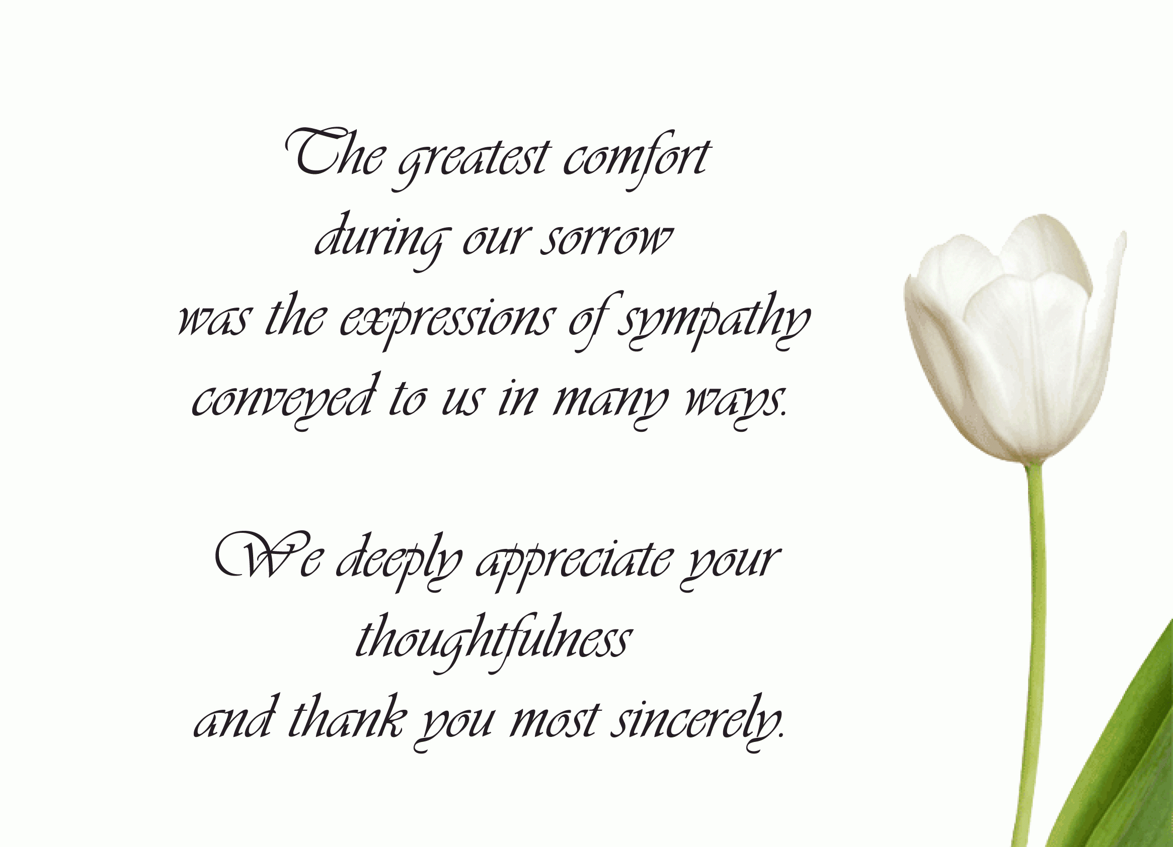 Sample Funeral Thank You Cards … | Teacher | Funer… - Thank You Sympathy Cards Free Printable