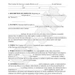 Sample General Contract For Services Form Template | Contracts   Free Printable Service Contract Forms
