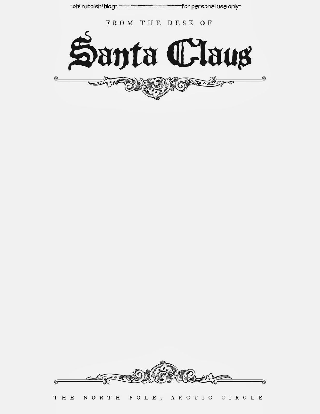 Free Printable Letter From Santa Template Free Printable