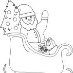 Santa On Sleigh Coloring Page | Free Printable Coloring Pages   Santa Coloring Pages Printable Free