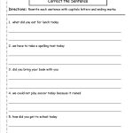 Second Grade Sentences Worksheets, Ccss 2.l.1.f Worksheets.   Free Printable Sentence Correction Worksheets