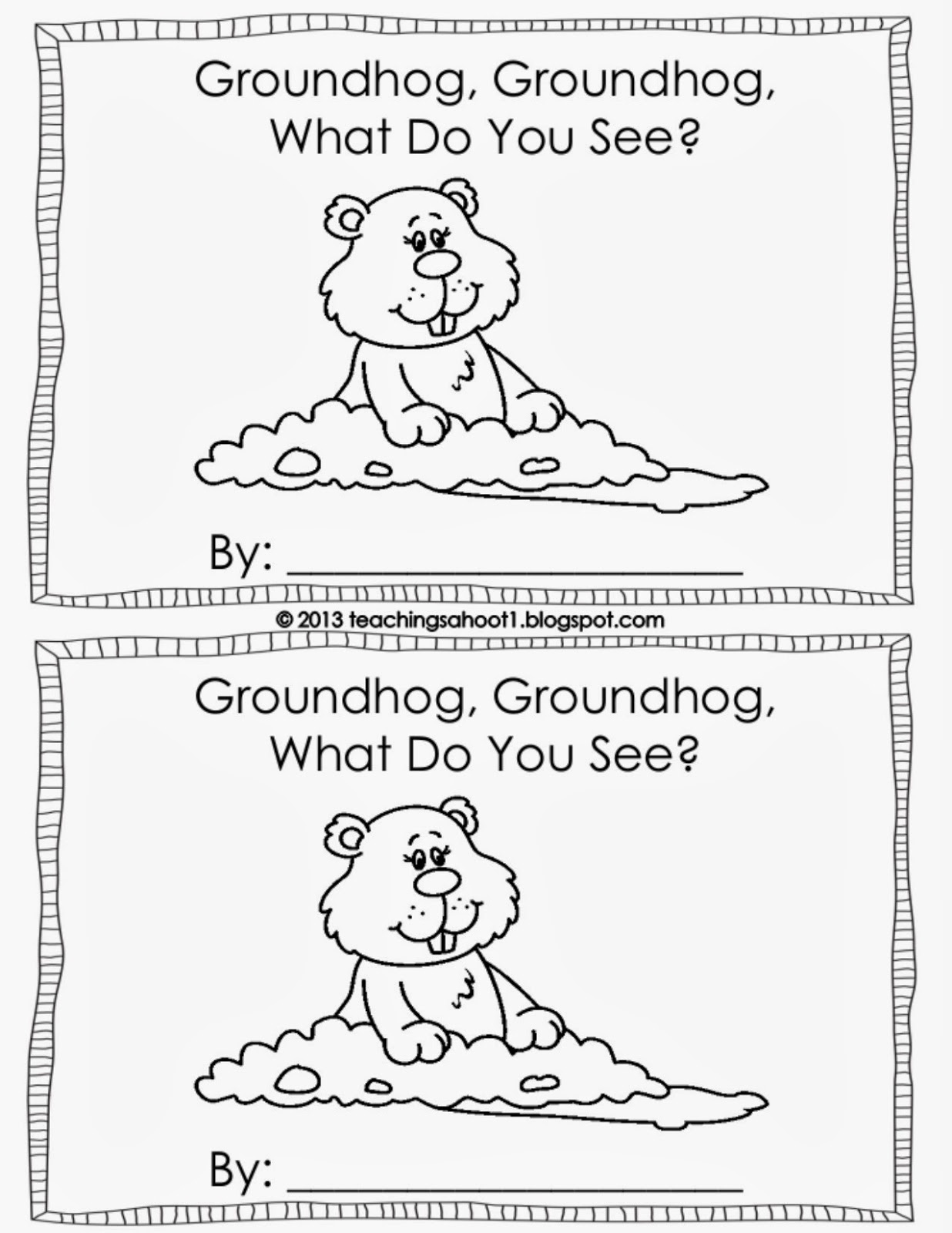 Free Printable Groundhog Day Booklet Printable Templates