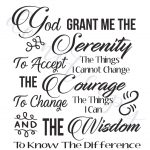 Serenity Prayer Digital Vector Files, Instant Download For Print And   Free Printable Serenity Prayer
