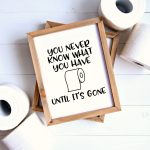 Set Of 4 Printable Bathroom Signs   Happy Go Lucky   Free Printable Funny Office Signs