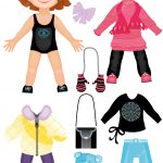 Set Of Winter Clothes For A Cute Girl Paper Doll From Dress Up Paper   Free Printable Dress Up Paper Dolls