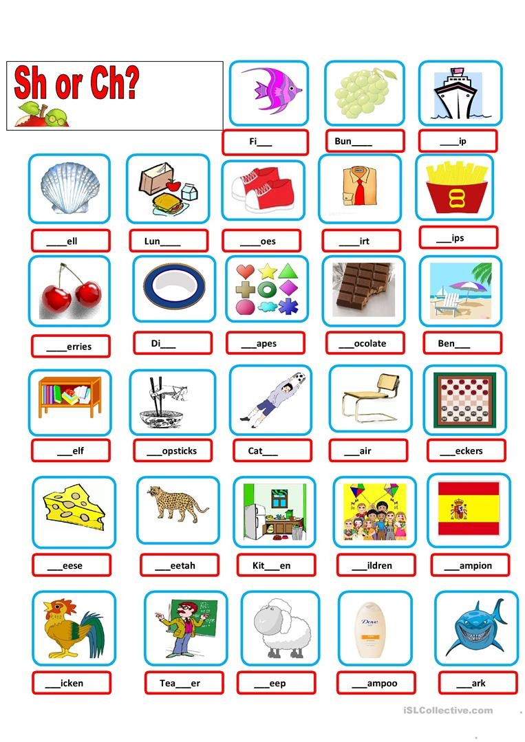 Sh-Ch Worksheet - Free Esl Printable Worksheets Madeteachers - Sh Worksheets Free Printable