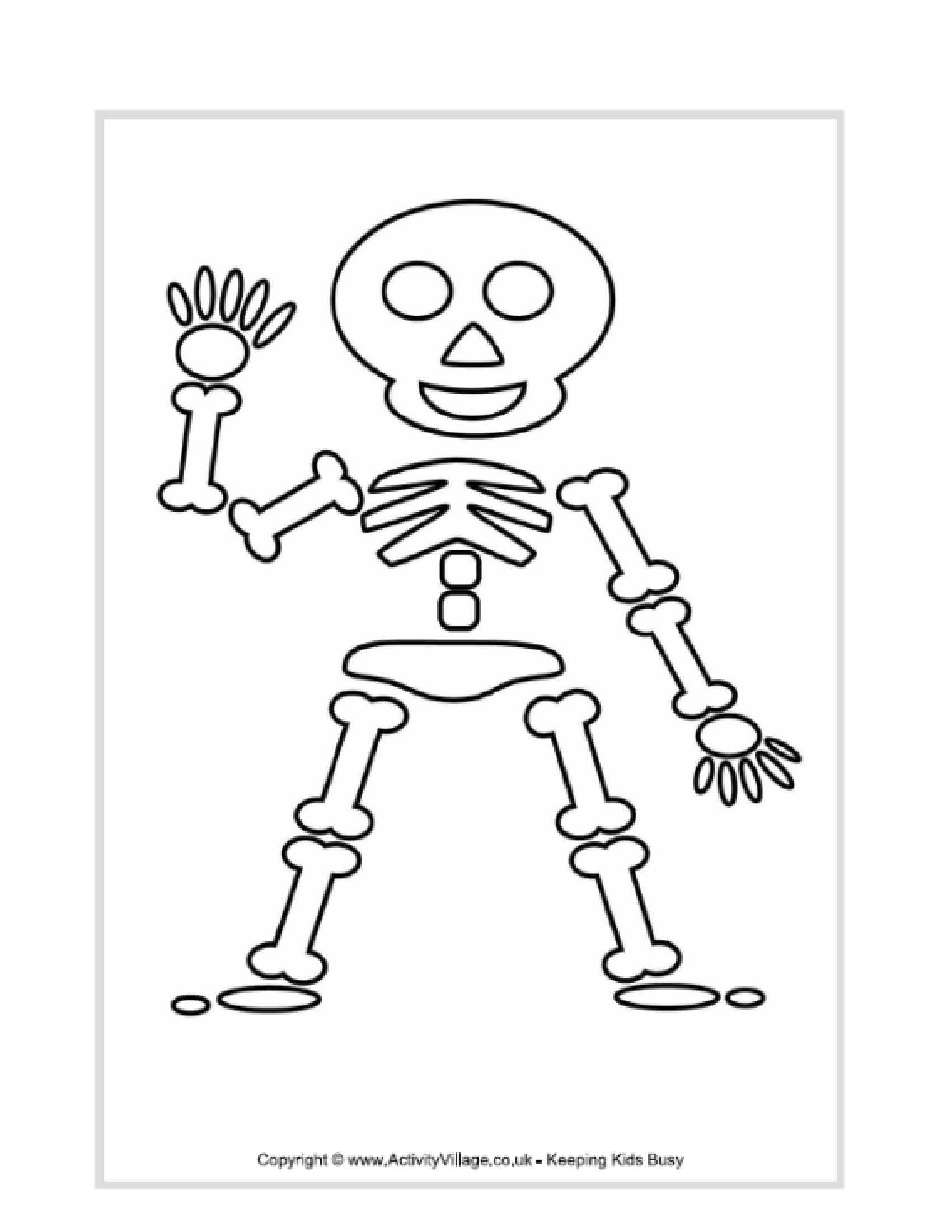 Skeleton Coloring Pages For Preschoolers | Kids Ideas | Halloween - Free Printable Skeleton Coloring Pages