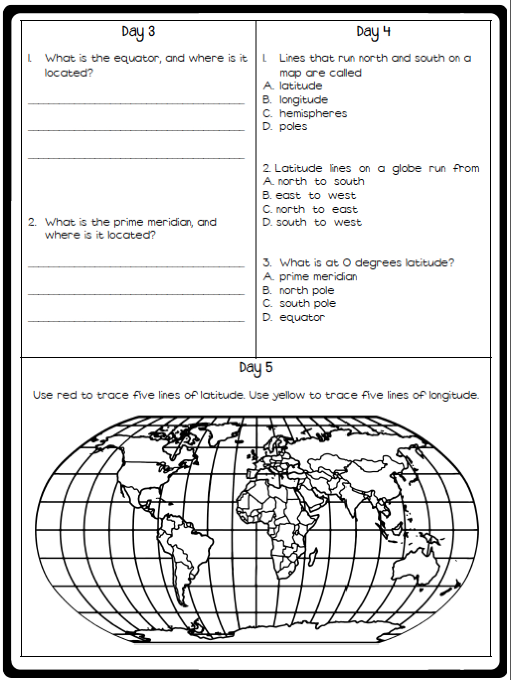 Social Studies &amp; Science Morning Work, A Freebie, And A Sale - Free Printable 4Th Grade Morning Work