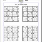 Sodoku Printable | Ellipsis | Printable Sudoku 4 Per Page   Free Printable Sudoku 4 Per Page