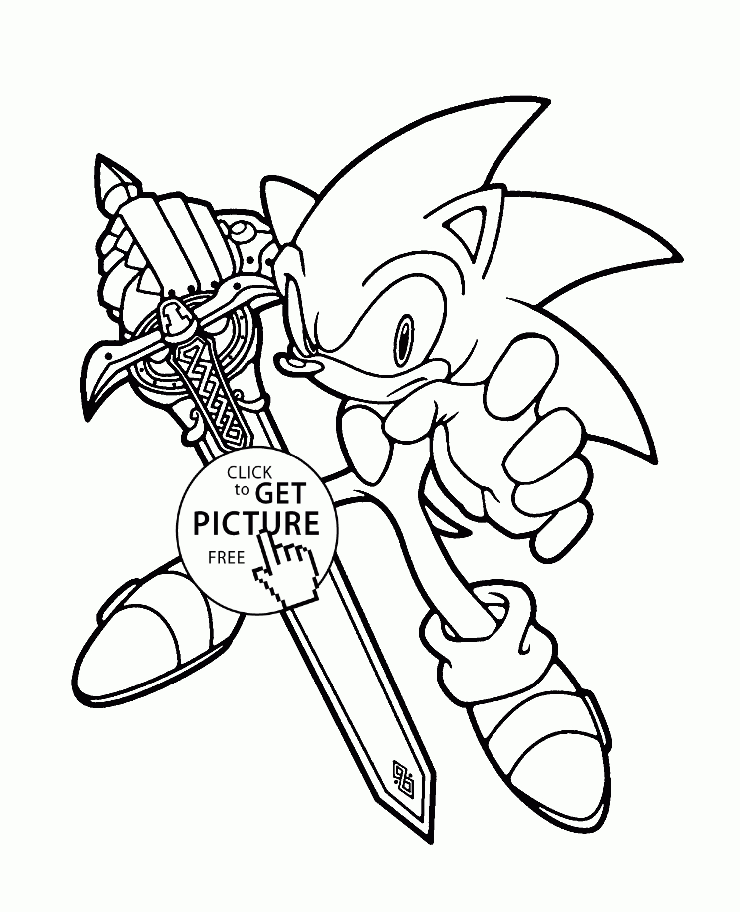 Sonic Coloring Pages For Kids, Printable Free | Coloing-4Kids - Sonic Coloring Pages Free Printable