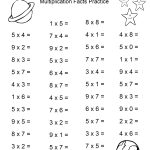 Space Theme   4Th Grade Math Practice Sheets   Multiplication Facts   Free Printable Math Worksheets For 4Th Grade
