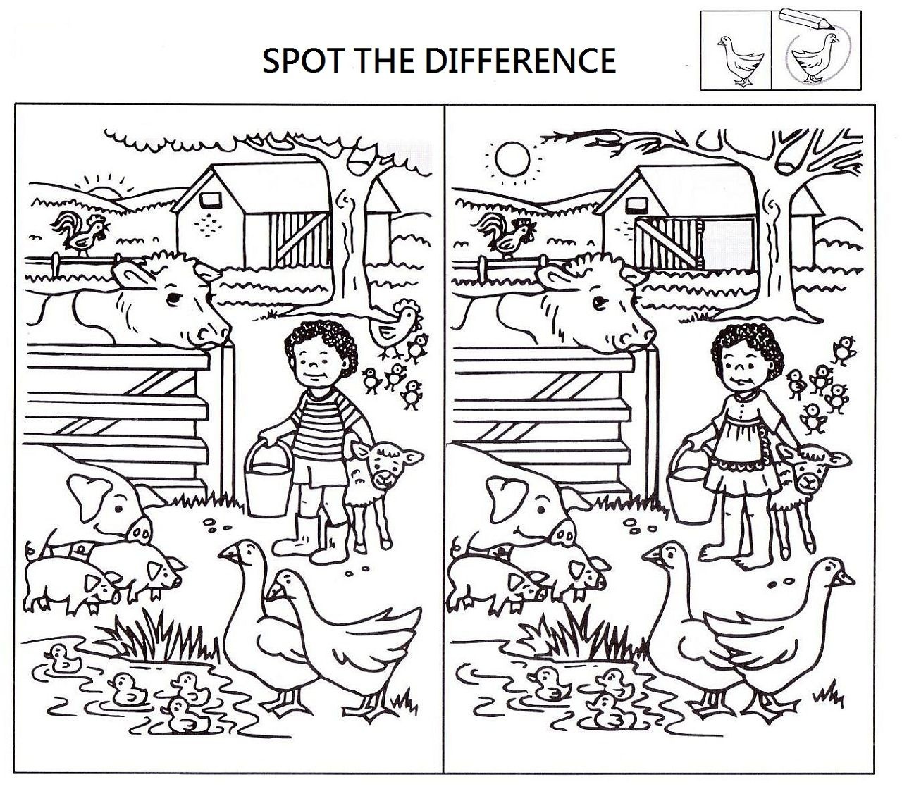 Spot The Difference Worksheets For Kids | Kids Worksheets Printable - Free Printable Spot The Difference Games For Adults