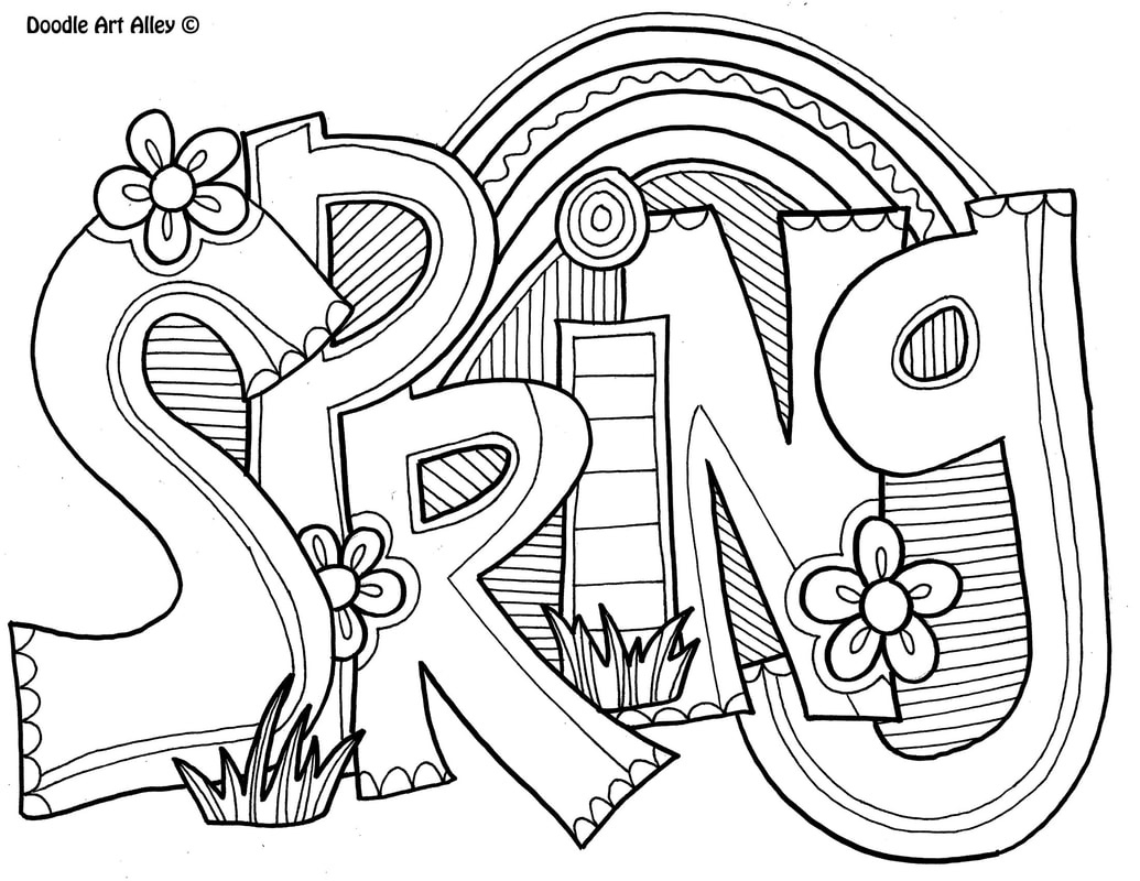 Spring Coloring Pages - Doodle Art Alley - Free Printable Spring Pictures To Color