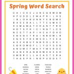 Spring Word Search Free Printable Worksheet For Kids   Word Search Free Printable Easy
