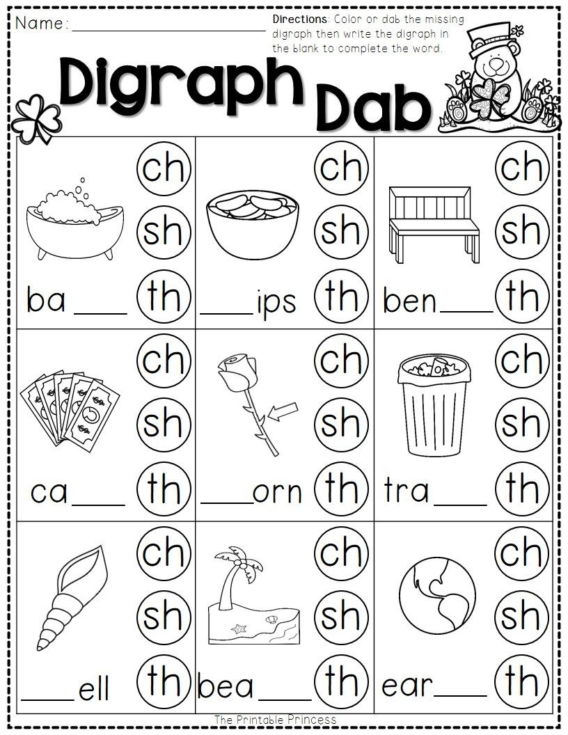 Free Printable Digraph Worksheets Free Printable Templates