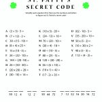 St. Patty's Day Crack The Secret Code Worksheet! Print This One Out   Crack The Code Worksheets Printable Free