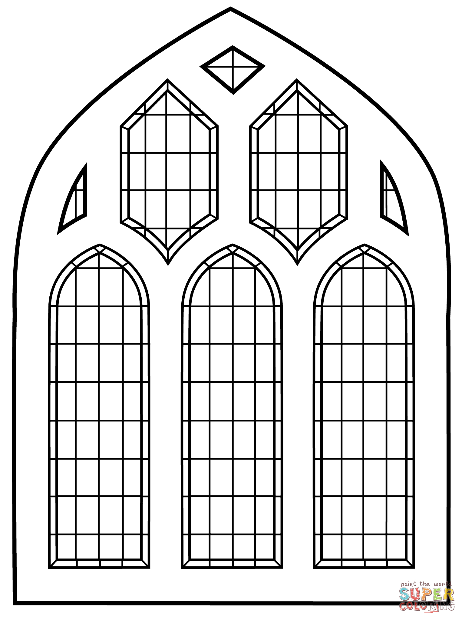 Stained Glass Window | Super Coloring | Amaryllis | Stained Glass - Free Printable Religious Stained Glass Patterns