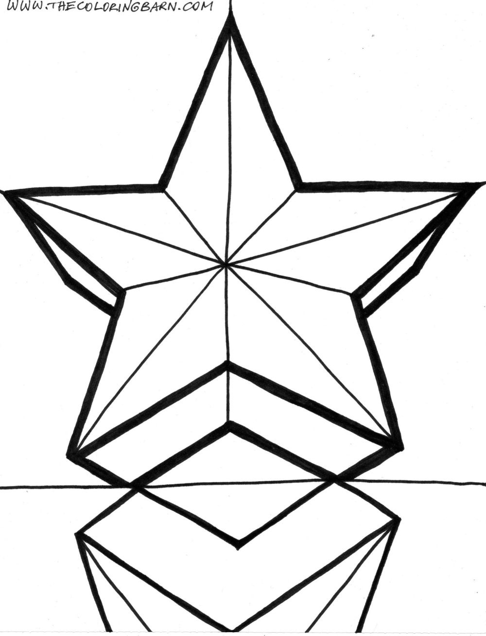 443 Simple Star Christmas Coloring Pages 